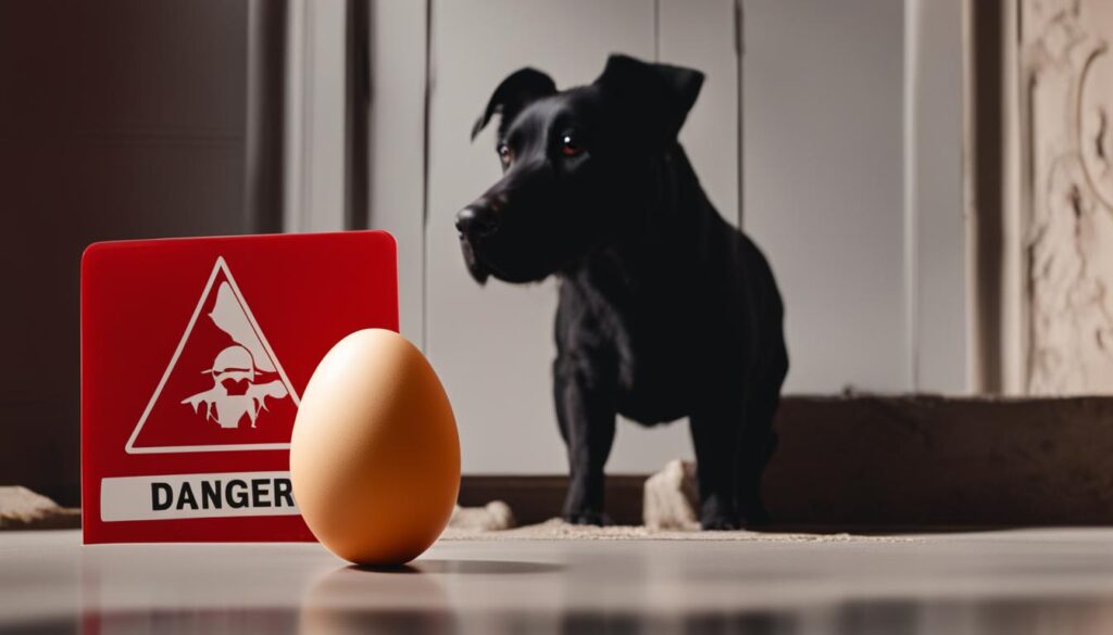 Risks of feeding raw eggs to dogs