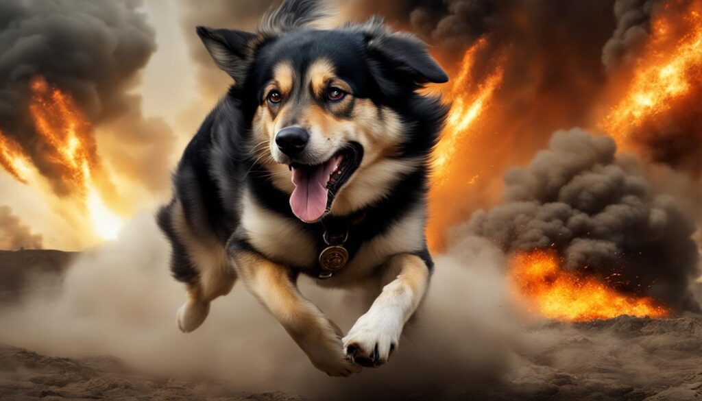 War Hero Dog in Action