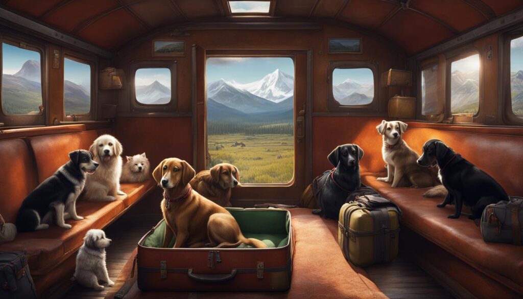 dogs in early train travel