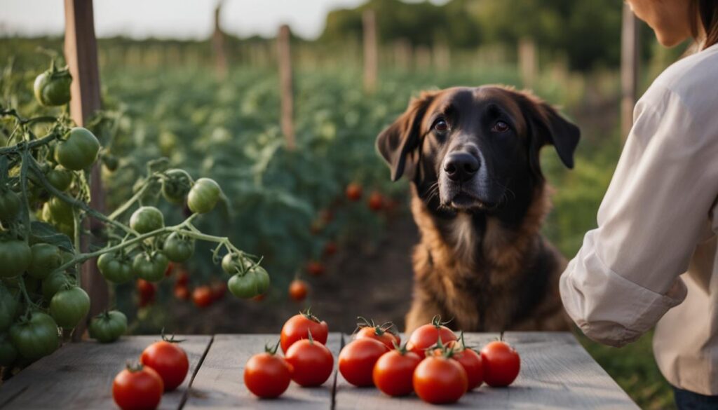 Keeping dogs away from tomatoes