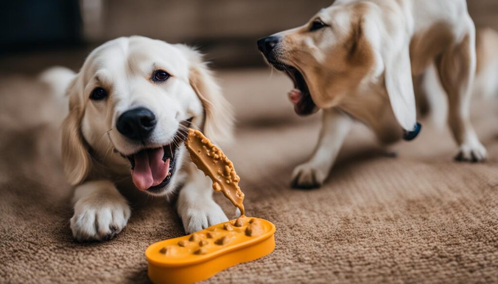 Peanut butter and dog training