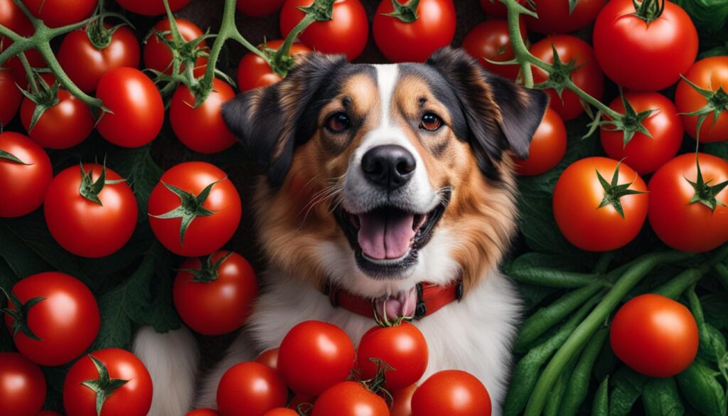 Ripe tomatoes for dogs