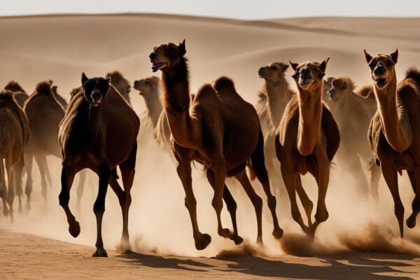 Dogs in North African Camel Caravans