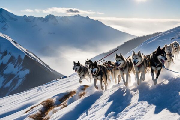 Dogs in South American Andes Expeditions