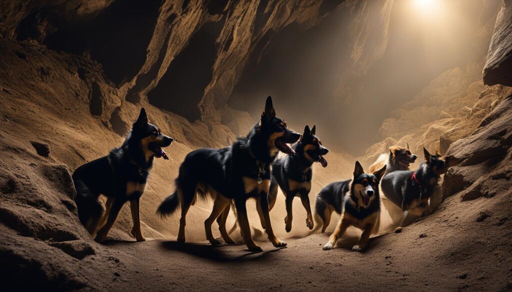 canine companions in subterranean expeditions