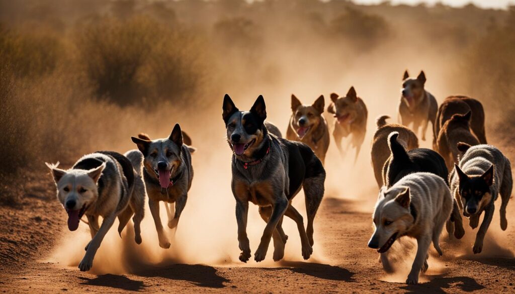 dogs guiding Outback expeditions
