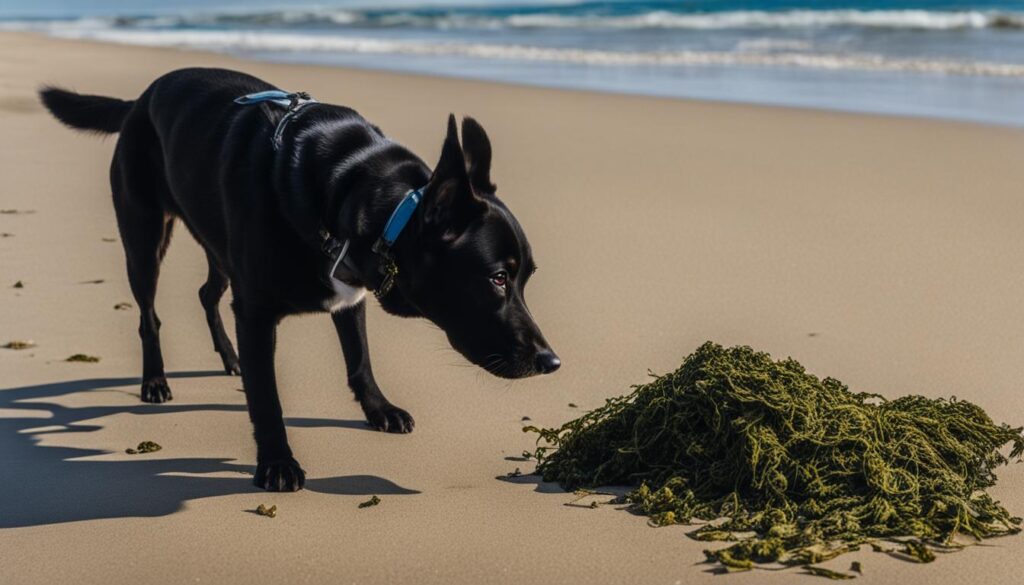 seaweed and dog